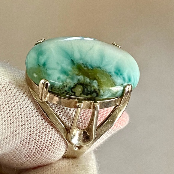 ❤️⭐️❤️ Natural Larimar gemstone 💎 ring - Picture 5 of 7